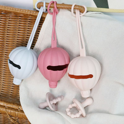 Hot Air Balloon Silicone Pacifier Case , Eco Friendly Dummy Holder Case OEM