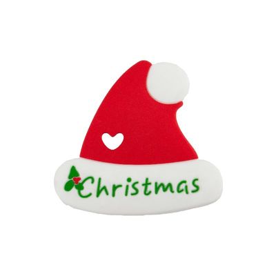 Christmas Custom Silicone Teether Safe Soft Eco Friendly For Baby Teething