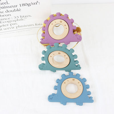 Quality  Multi Color Silicone Children Wooden Toys Wristband For Infant factory