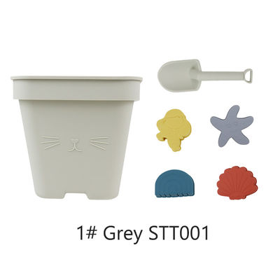 Wholesales Silicone Baby Toy Bucket Set Beach Toy Children Sand Playing Mold Shower Beach Bucket Toy