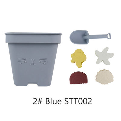 Wholesales Silicone Baby Toy Bucket Set Beach Toy Children Sand Playing Mold Shower Beach Bucket Toy