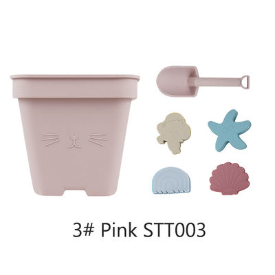 Wholesales Silicone Baby Toy Bucket Set Beach Toy Children Sand Playing Mold Shower Beach Bucket Toy