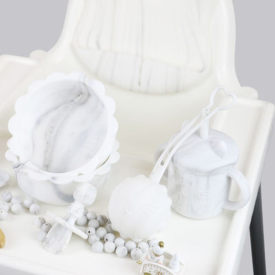 Wholesale Baby Geschirr Led Weaning Silicone Bib Spoon Bowl Spoon Bowl Plate Silicone Baby Feeding Tableware Set Product