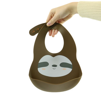 Newborn Baby Cute Silicone Bibs With Crumb Catcher Eco Friendly Material