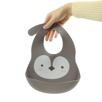 Newborn Baby Cute Silicone Bibs With Crumb Catcher Eco Friendly Material