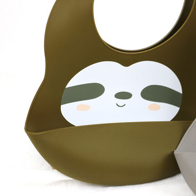 Newborn Baby Cute Silicone Bibs With Crumb Catcher Eco Friendly Material