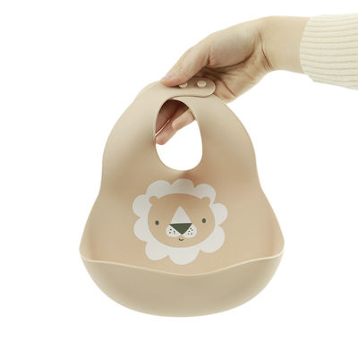 Newborn Baby Cute Silicone Bibs With Crumb Catcher Eco Friendly Material