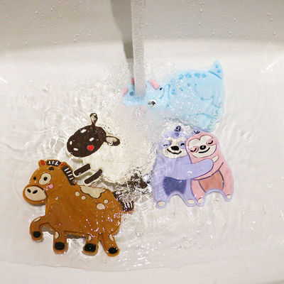 Colorful Baby Personalized Silicone Teether With Sheep Horse Dino Shape