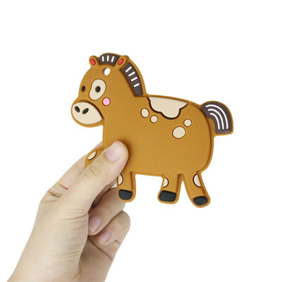 Colorful Baby Personalized Silicone Teether With Sheep Horse Dino Shape