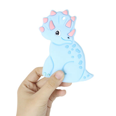 Colorful Baby Personalized Silicone Teether With Sheep Horse Dino Shape