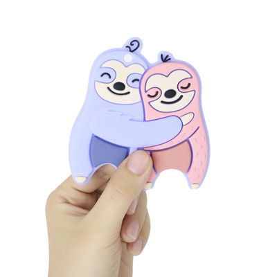 Colorful Baby Personalized Silicone Teether With Sheep Horse Dino Shape