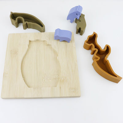 Bear Shape Children Wooden Toys Jigsaw For Montessori Learning