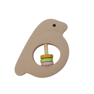 Bird Shape Silicone Baby Rattle With Multi Color Eco Friendly Material