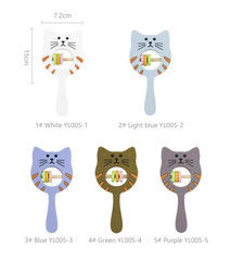 Kitty Shape Food Grade Silicone Rattle Teether For Baby Toddler