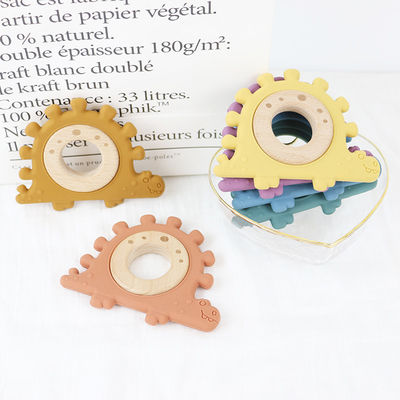 Multi Color Silicone Children Wooden Toys Wristband For Infant