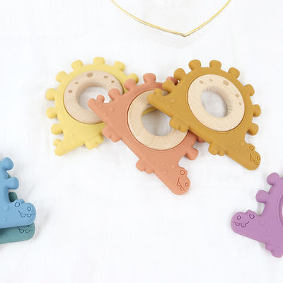 Multi Color Silicone Children Wooden Toys Wristband For Infant