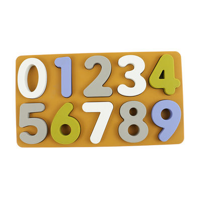 Educational Training Silicone Puzzle , Arabia Number Shape Toddler Jigsaw Puzzle