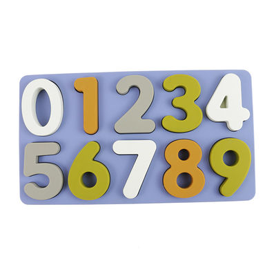 Educational Training Silicone Puzzle , Arabia Number Shape Toddler Jigsaw Puzzle