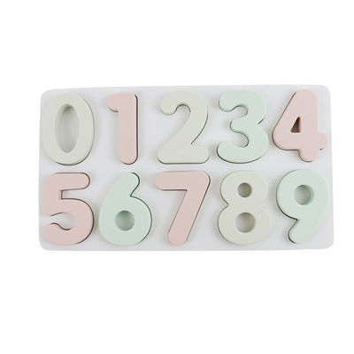 Educational Training Silicone Puzzle , Arabia Number Shape Toddler Jigsaw Puzzle