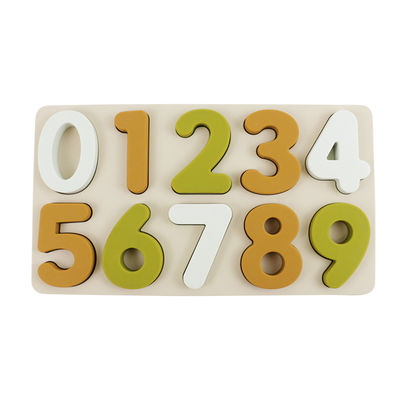 Educational Training Silicone Puzzle , Arabia Number Shape Toddler Jigsaw Puzzle