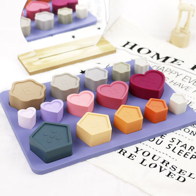 Baby Toddler Silicone Puzzle Non Toxic With Star Heart Flower Shape