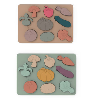 Vegetables Shape Montessori Jigsaws Puzzle Food Grade Silicone Material