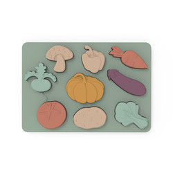 Vegetables Shape Montessori Jigsaws Puzzle Food Grade Silicone Material