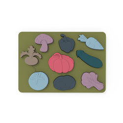 Vegetables Shape Montessori Jigsaws Puzzle Food Grade Silicone Material