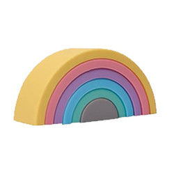 Customized Soft Silicone Toys Rainbow Stacking For Baby Educational