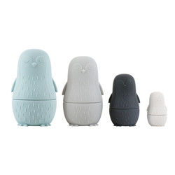chewing silicone Penguin silicone stacking toy  Baby Silicone Toys Stacking For Toddler Bathing Play