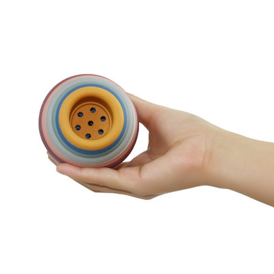 Educational Silicone Stacking Cups For Teething Building Blocks