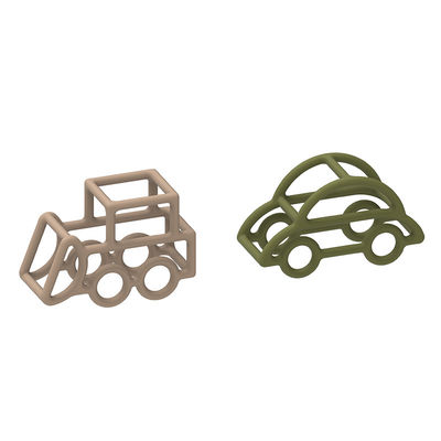 Car Shape Baby Silicone Toys Multi Color Food Grade Nontoxic Material