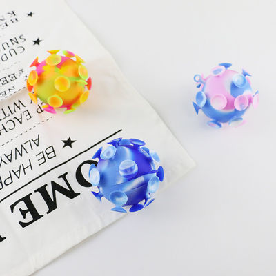 Multi Colored Baby Silicone Toys Suction Cup Ball For Children Party