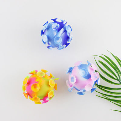 Multi Colored Baby Silicone Toys Suction Cup Ball For Children Party