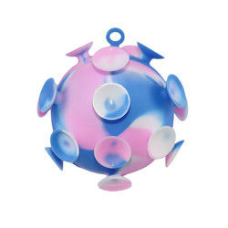 Multi Colored Baby Silicone Toys Suction Cup Ball For Children Party