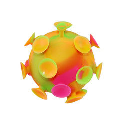 Multi Colored Baby Silicone Toys Suction Cup Ball For Children Party