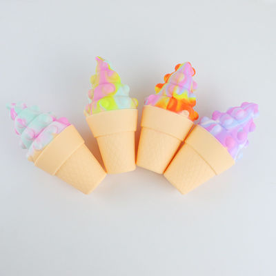 3D Colorful Silicone Ice Cream Teether For Baby Stress Relief Psychology