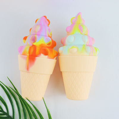3D Colorful Silicone Ice Cream Teether For Baby Stress Relief Psychology