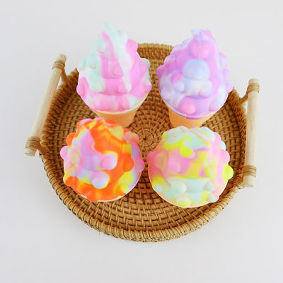 3D Colorful Silicone Ice Cream Teether For Baby Stress Relief Psychology