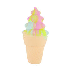 3D Colorful Silicone Ice Cream Teether For Baby Stress Relief Psychology