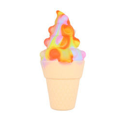 3D Colorful Silicone Ice Cream Teether For Baby Stress Relief Psychology