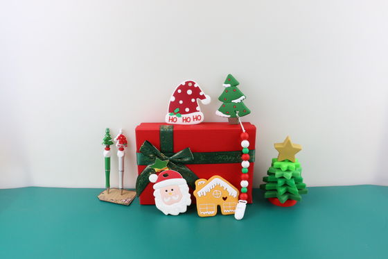 OEM Food Grade Baby Silicone Toys Eco Friendly For Christmas Tree Stacking