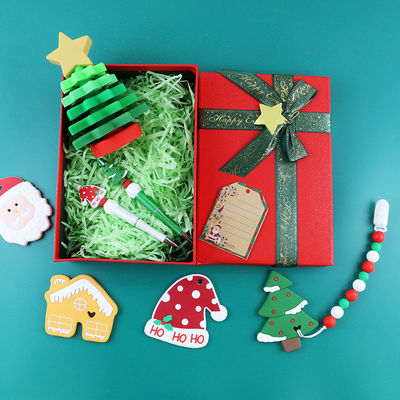 BPA Free Baby Silicone Toys , Christmas Tree Stacker For Kids Teether