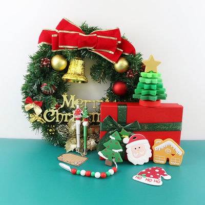 BPA Free Baby Silicone Toys , Christmas Tree Stacker For Kids Teether
