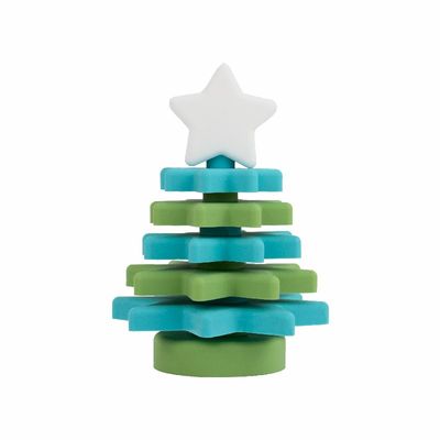 Christmas Silicone Star Stacker BPA Free Eco Friendly For Child Education