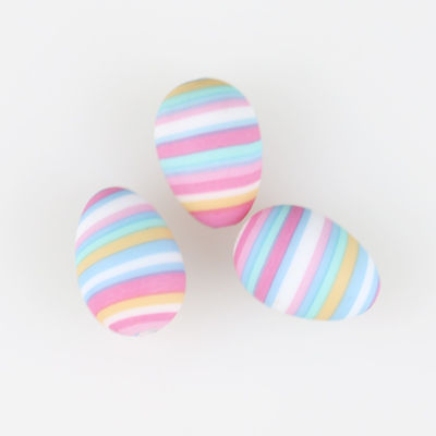 Egg Shape DIY Silicone Teething Bead Chewable For Necklace Making