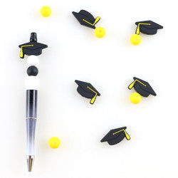 Customized Focal Silicone Beads For Pens Graduation Bracelet Clip DIY