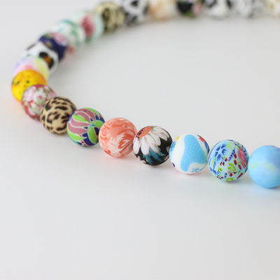 Round Printing Silicone Teething Bead BPA Free With 12mm 15mm Size