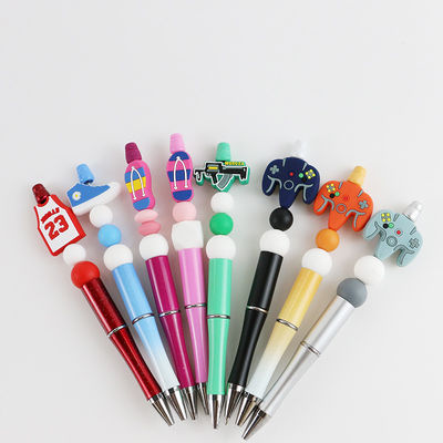 BPA Free Baby Chew Beads , Food Grade Silicone Focal Beads For Pens