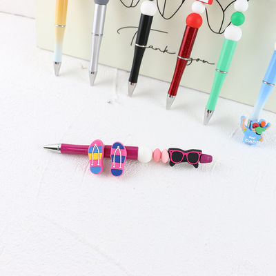 BPA Free Baby Chew Beads , Food Grade Silicone Focal Beads For Pens